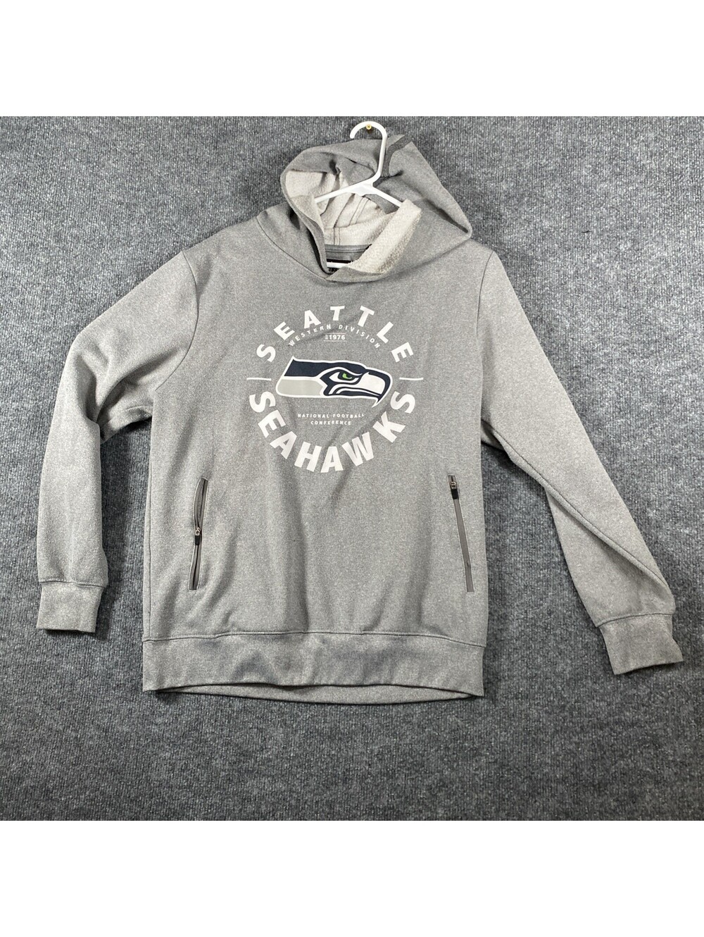 Seattle Seahawks Hoodie Mens M NFL Team Apparel Pullover Lightweight Sweatshi Ab